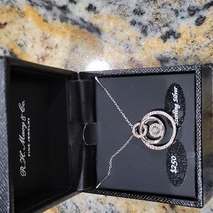 Sterling Silver and Diamond Necklace